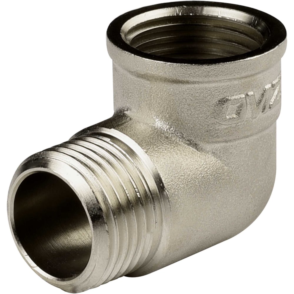 Изображение товара Угол ДМЗ 90 DN15 (1/2'') ВР/НР латунь никель, 10 шт ДМЗ.011.15Н10