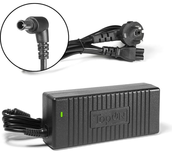 Изображение товара Блок питания TopOn для Sony 19.5V 6.2A (6.5x4.4) 120W VGP-AC19V16 TOP-SY07