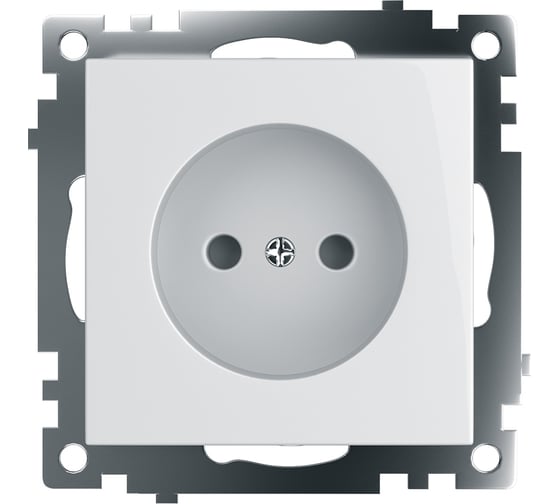 Изображение товара 1-местная розетка STEKKER без заземления механизм, GLS10-7109-01, с защитной шторкой, Катрин, белый 39303