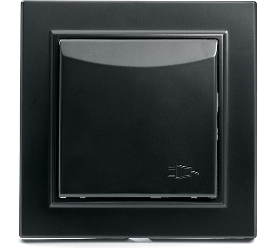 Изображение товара 1-местная розетка STEKKER c заземлением с крышкой, PST16-9012-03, с защитной шторкой, Эрна, черный 39481