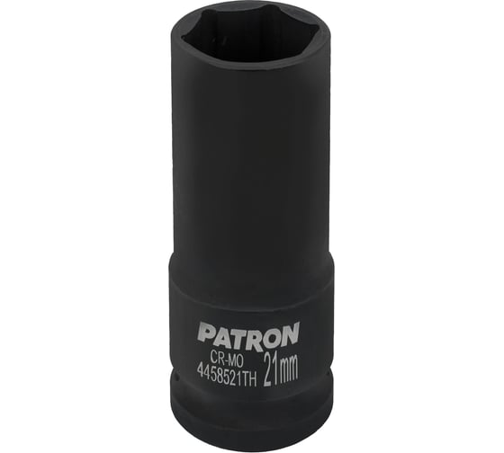 Изображение товара Головка ударная глубокая тонкостенная Patron 21мм (6 граней), 1/2" P-4458521TH(65100)