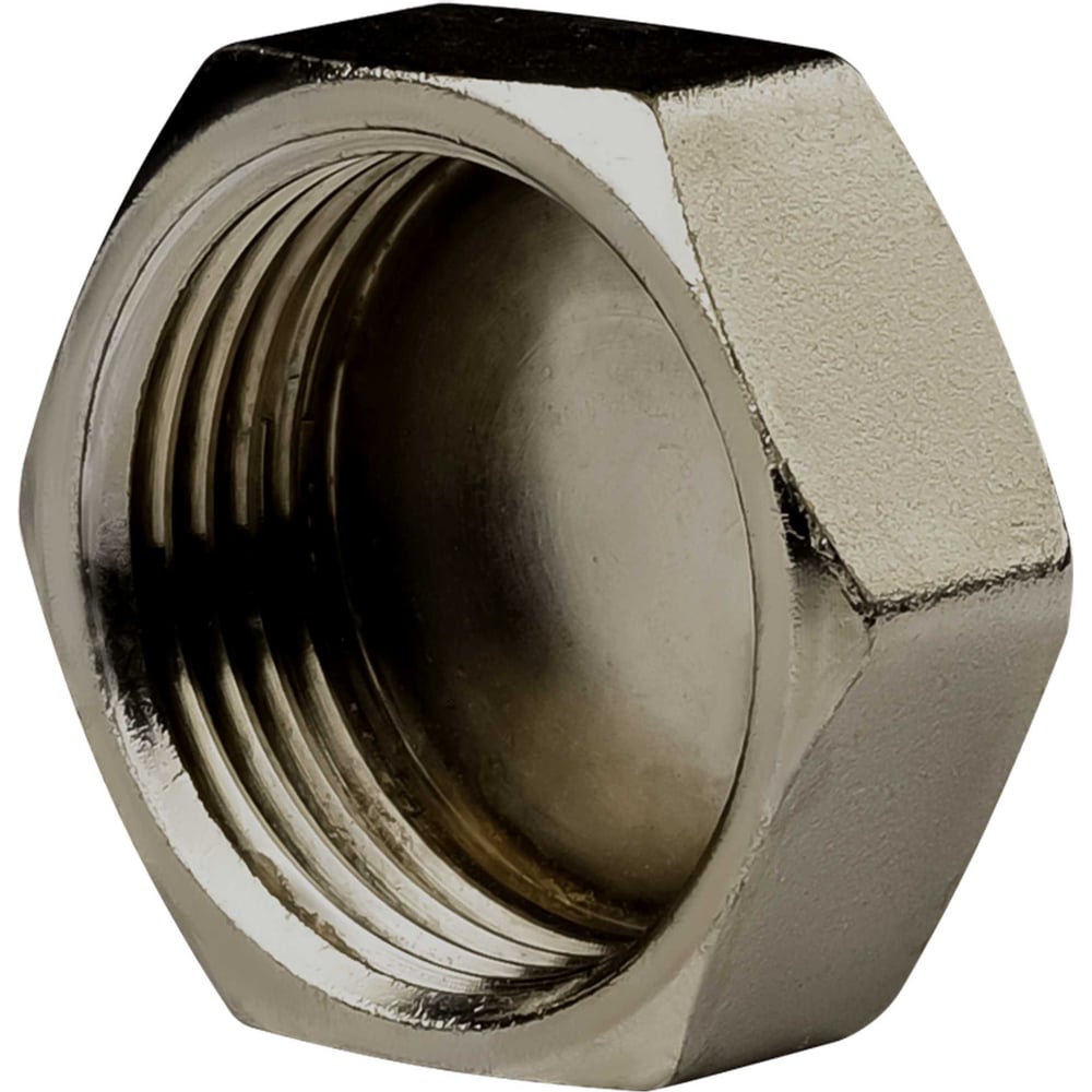 Изображение товара Заглушка DMЗ DN15 1/2" ВР латунь никель, уп. 3 шт