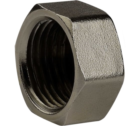 Изображение товара Заглушка ДМЗ DN25 (1") ВР латунь никель (упаковка 5 шт) ДМЗ.004.25Н5