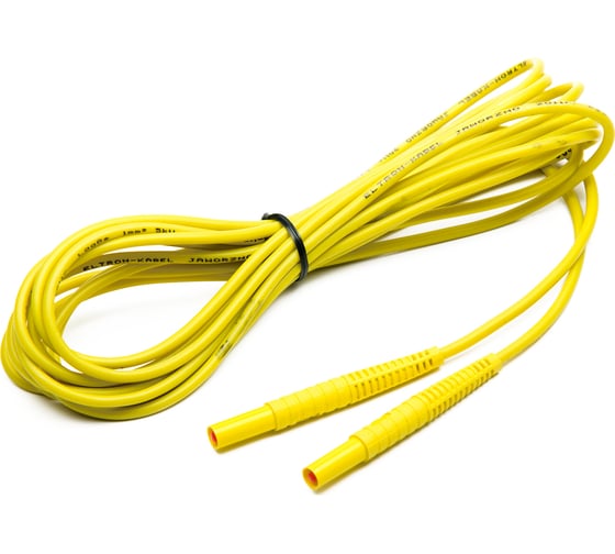 Изображение товара Провод измерительный 5 м с разъемами банан жёлтый SONEL WAPRZ005YEBB