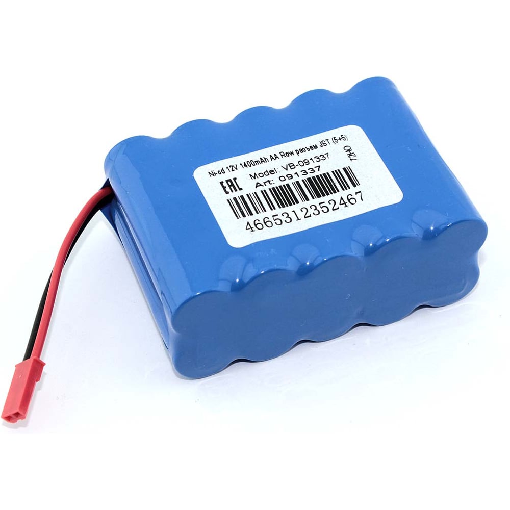 Изображение товара Аккумулятор Ni-Cd 12V 1400mAh AA Row с разъемом JST