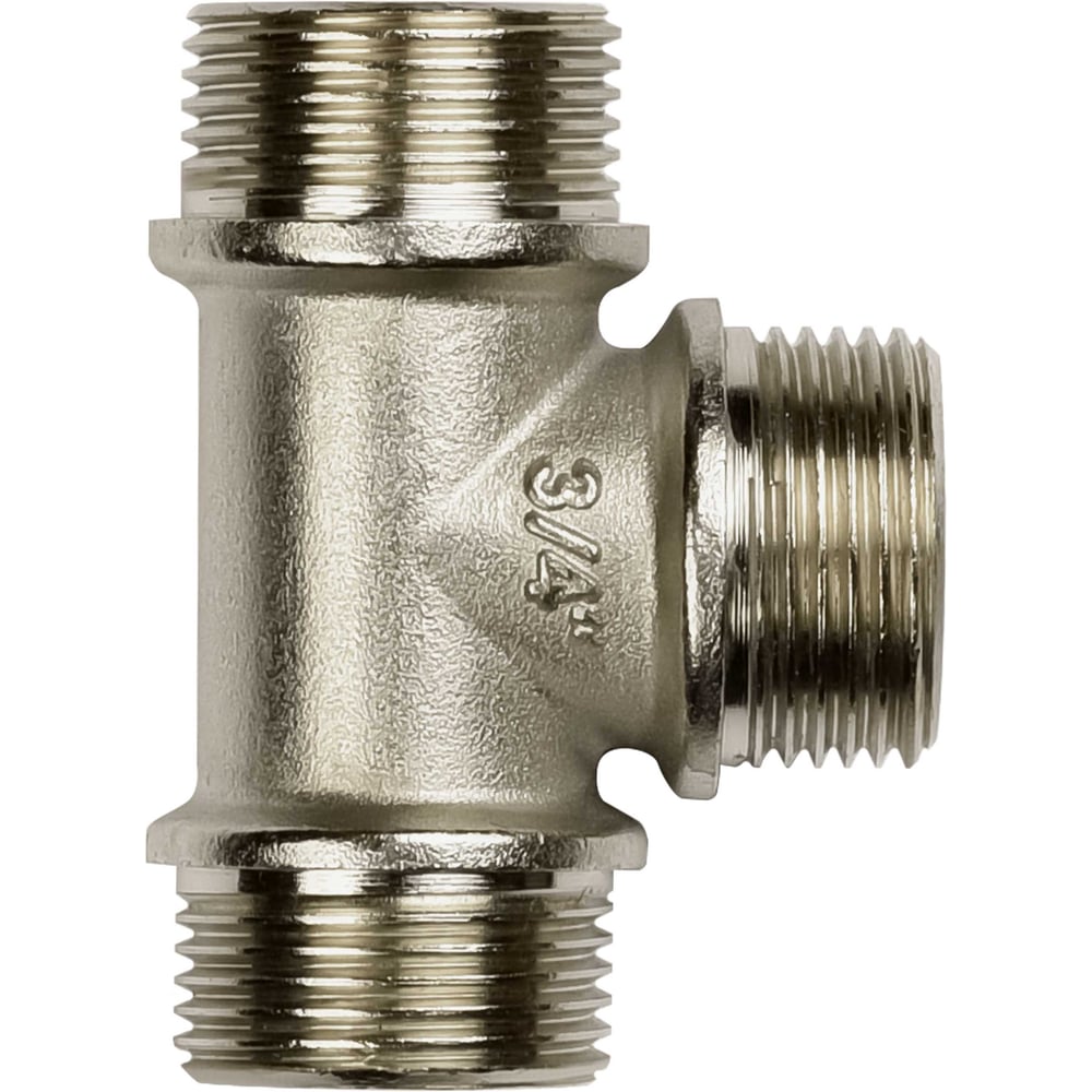 Изображение товара Тройник ДМЗ DN20 3/4" латунь никель упак 10 шт