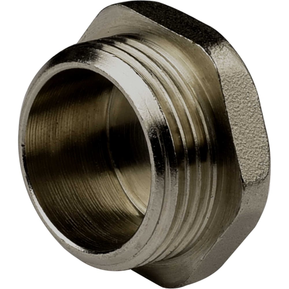 Изображение товара Пробка латунь никель DN20 3/4" НР профессиональная заглушка