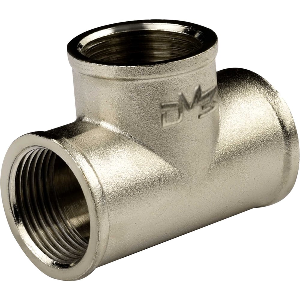 Изображение товара Тройник ДМЗ DN20 3/4 ВР латунь никель упаковка 5 шт