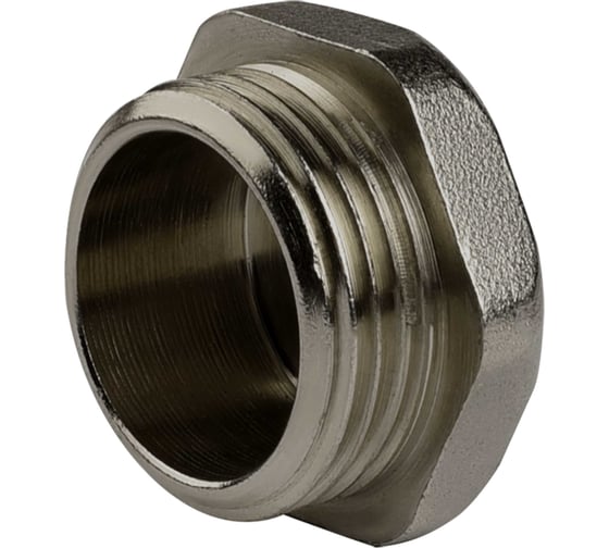 Изображение товара Пробка ДМЗ DN25 (1") НР латунь никель (упаковка 5 шт) ДМЗ.003.25Н5