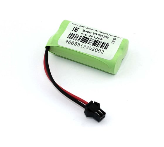 Изображение товара Аккумулятор AMPERIN Ni-Cd 2.4V 1800mah AA Flatpack разъем SM 091299