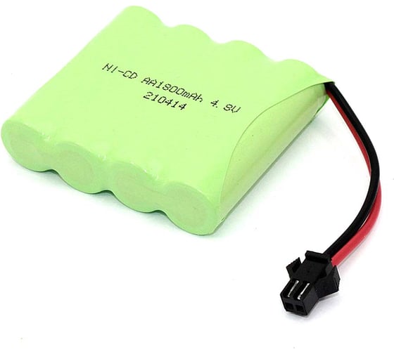 Изображение товара Аккумулятор AMPERIN Ni-Cd 4.8V 1800 mAh AA Flatpack разъем SM 082362
