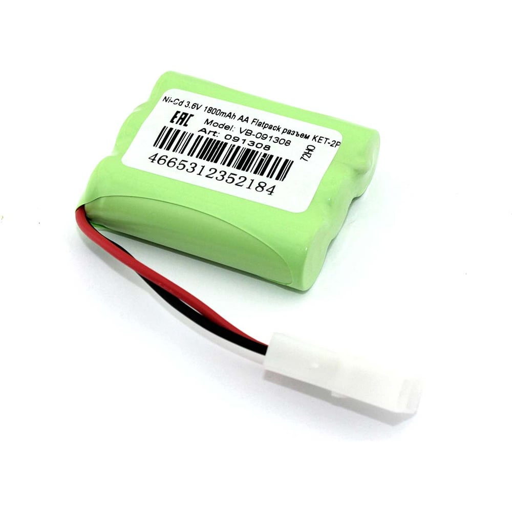 Изображение товара Аккумулятор AMPERIN Ni-Cd 3.6V 1800mAh AA Flatpack KET-2P