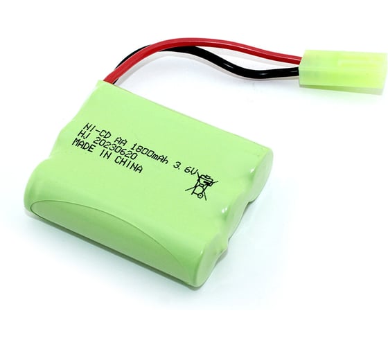 Изображение товара Аккумулятор AMPERIN Ni-Cd 3.6V 1800mah AA Flatpack разъем Tamiya plug 096886