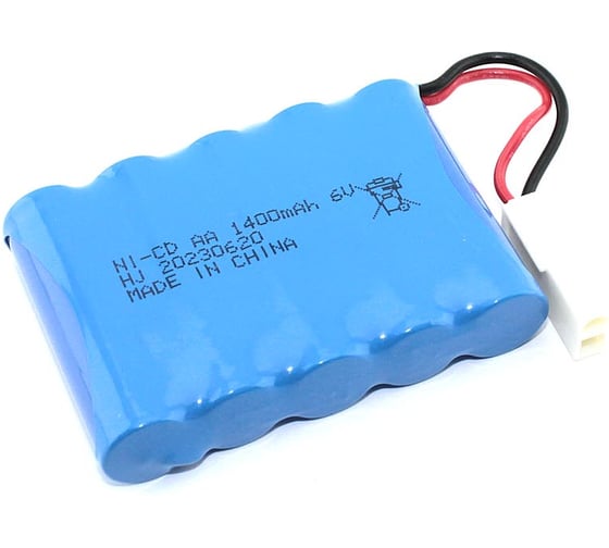 Изображение товара Аккумулятор AMPERIN Ni-Cd 6V 1400 mAh AA Flatpck разъем EL-2P 096900