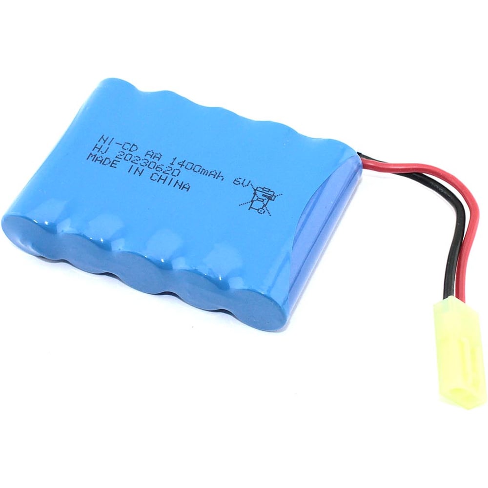Изображение товара Аккумулятор Ni-Cd 6V 1400mAh AA Flatpck с разъемом Tamiya