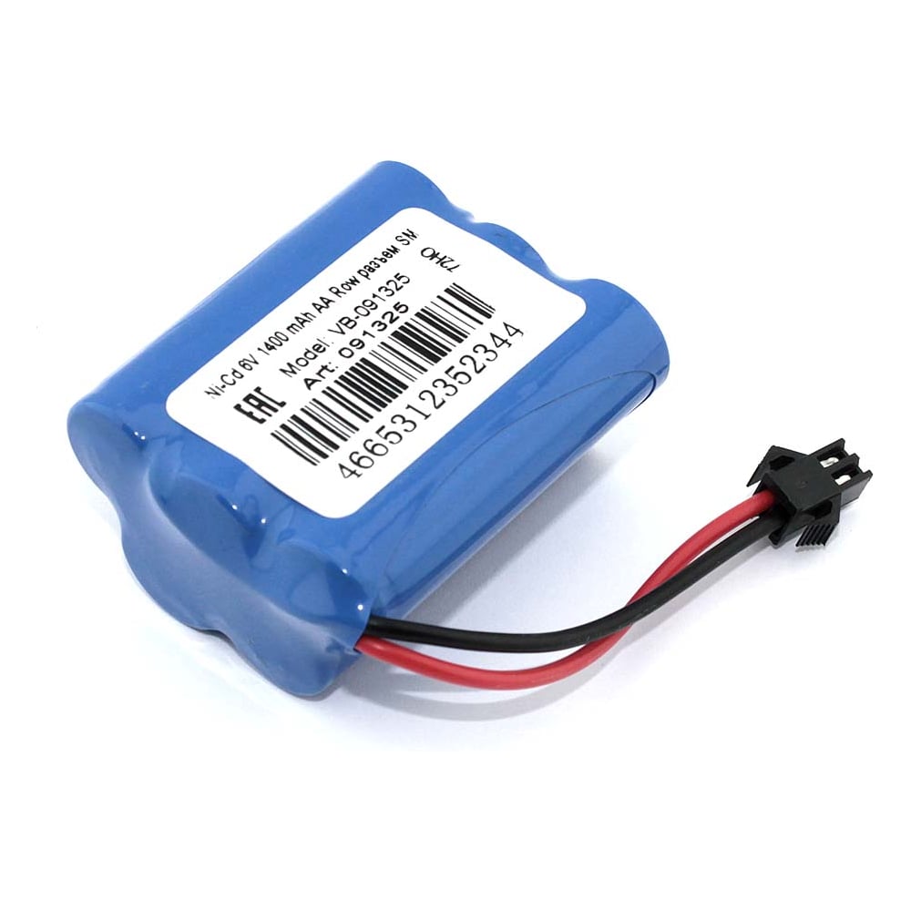 Изображение товара Аккумулятор Ni-Cd 6V 1400mAh AA Row с разъемом SM AMPERIN