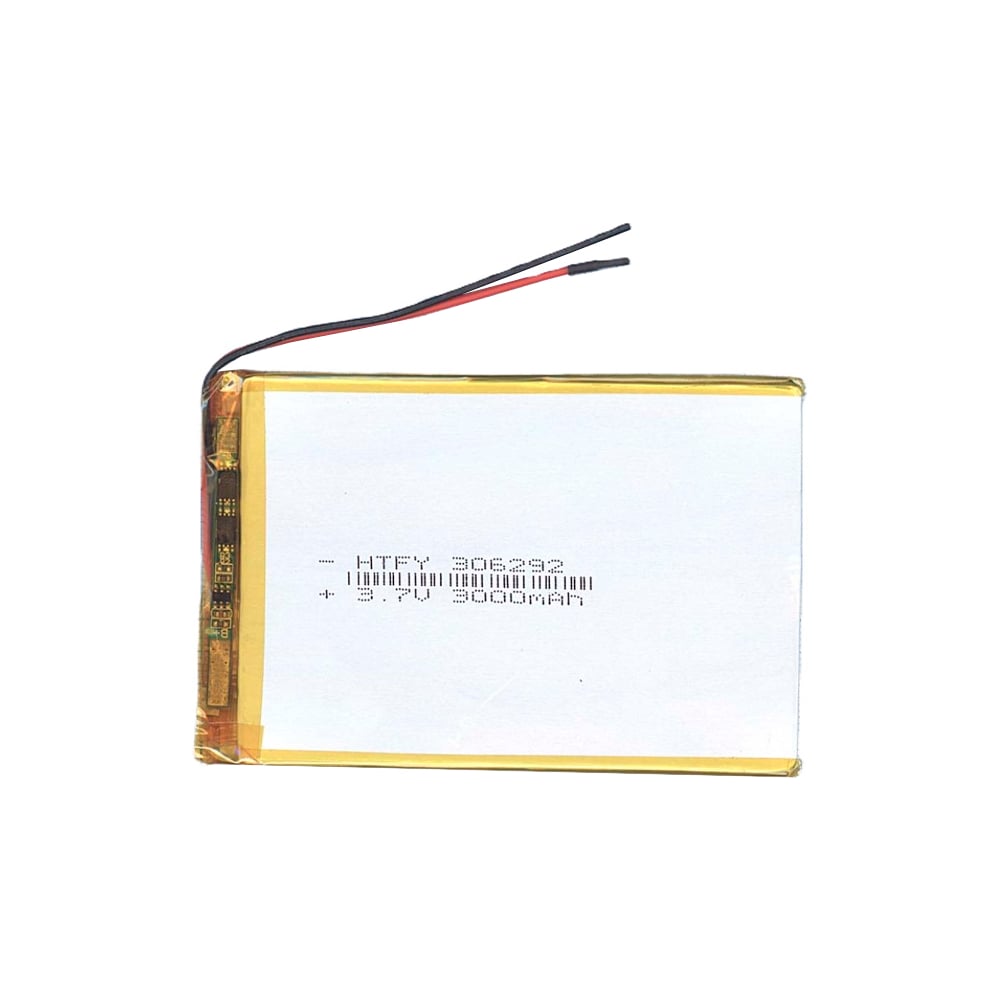 Изображение товара Аккумулятор AMPERIN Li-Pol 3.7V 3000mAh 92x62x3mm 2pin