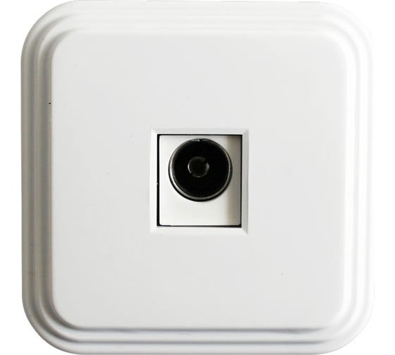 Изображение товара 1-местная телевизионная розетка STEKKER PST00-20-20 ТР-01, 75 Ом, 5-862МГц, белый 39705