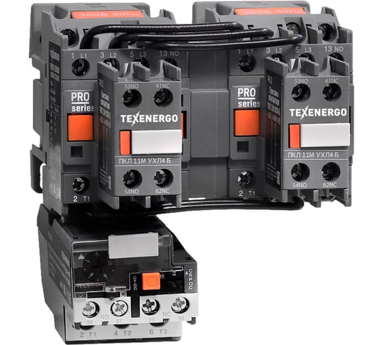 Изображение товара Пускатель магнитный Texenergo ПМ12-010600 220В 6.3А УХЛ4 6з+4р Класс Б EURO PM2K010M7-C64-R6-K600