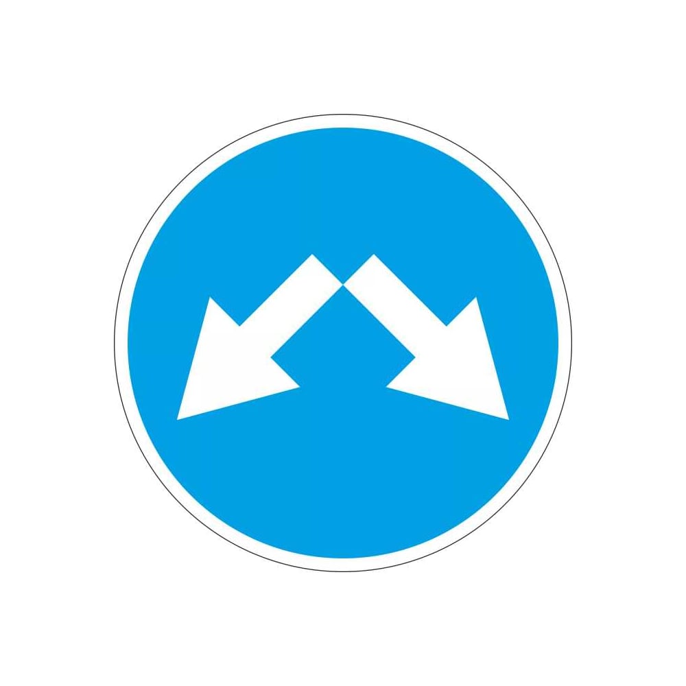 Изображение товара Дорожный знак Конвера-D 4.2.3 Объезд препятствия справа или слева