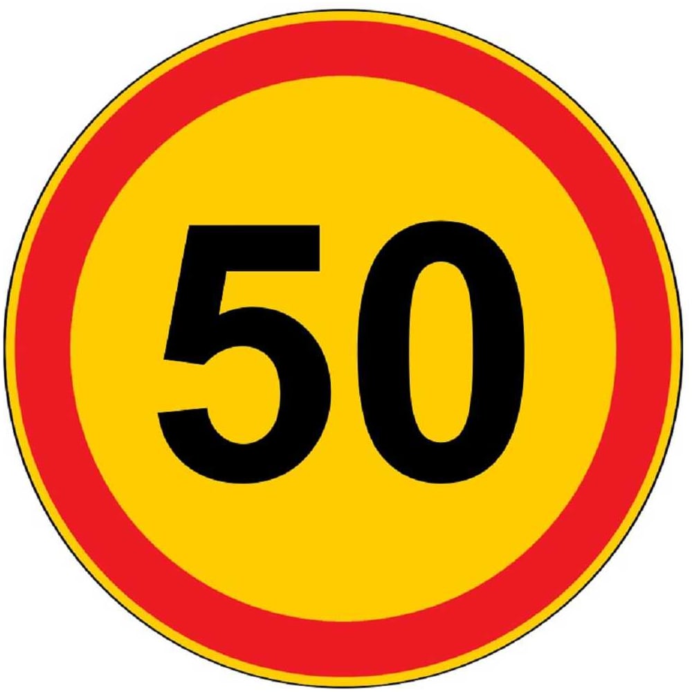 Изображение товара Дорожный знак Конвера-D 3.24 ограничение скорости 50 км ч оцинкованная сталь