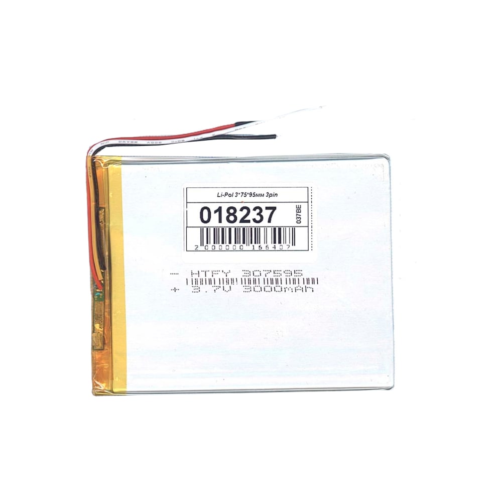 Изображение товара Аккумулятор Li-Pol AMPERIN 3*75*95мм 3pin 3.7V 3000мАч
