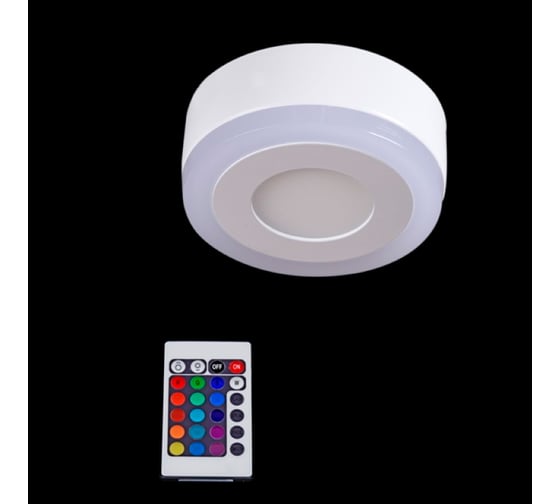 Изображение товара Накладной светодиодный светильник Reluce 60503-9.0-001TM LED3+3W WH/DL+RGB