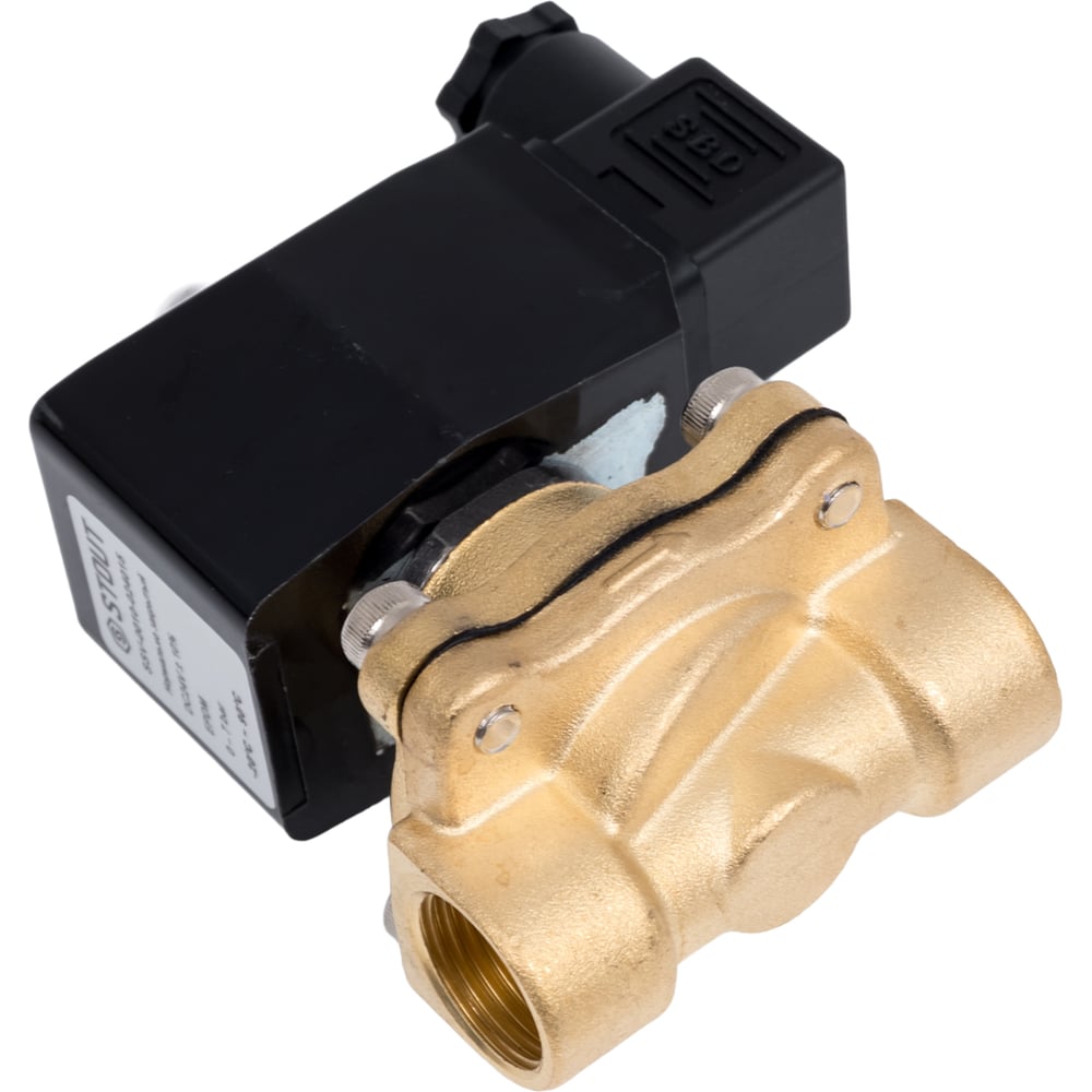 Изображение товара Клапан соленоидный STOUT SSV-0010-024015 электромагнитный прямого действия 1/2 дюйма