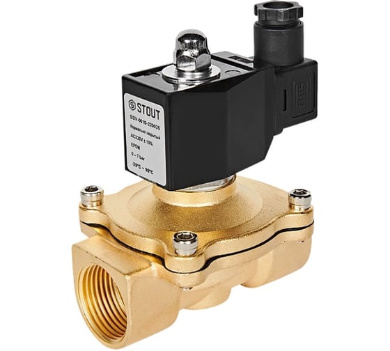 Изображение товара Клапан соленоидный STOUT SSV-0010-220025 электромагнитный, прямого действия RG0093L4S5N7MC