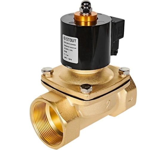 Изображение товара Клапан соленоидный STOUT SSV-0010-220050 электромагнитный, прямого действия RG0093L4S5O8MH