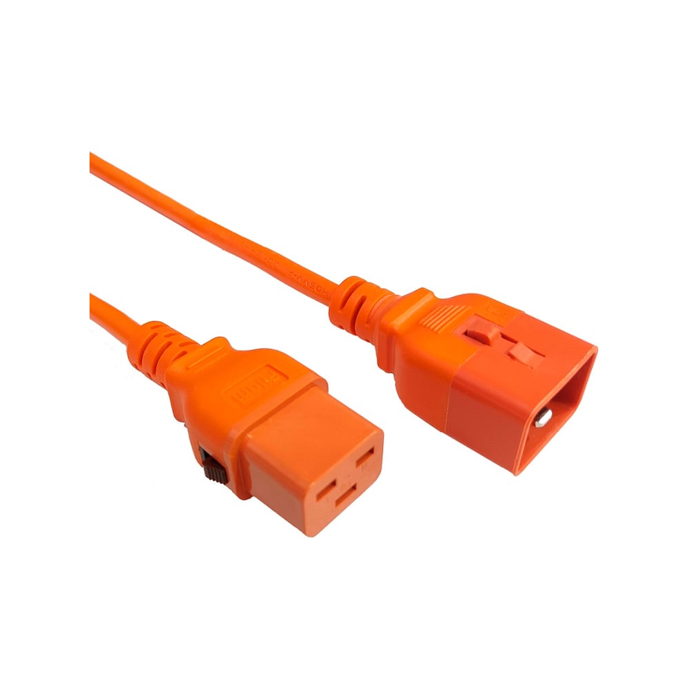 Изображение товара Кабель питания Filum 3x1.5 C19 - C20 с фиксацией 0.5м оранжевый