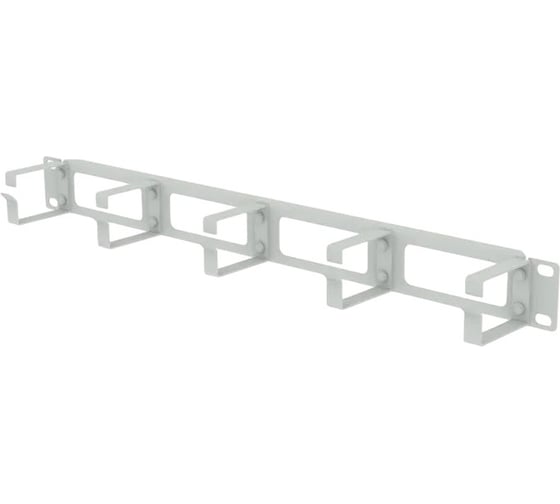 Изображение товара Кабельный организатор FL-CM-1U-GY 19", 1U, горизонтальный, 5 колец, металлический, серый Filum 00-01206605