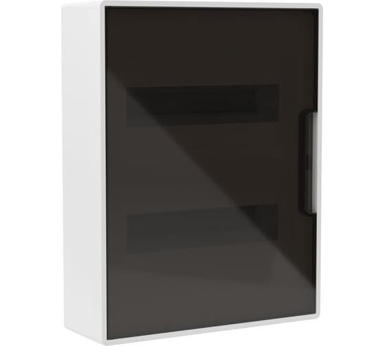 Изображение товара Щиток DKC 24 модуля, настенный, белый, с тонированной дверцей, с шиной PEN 2шт 8отв 2шт 6отв. 1 ШТ F24W1WDDIY