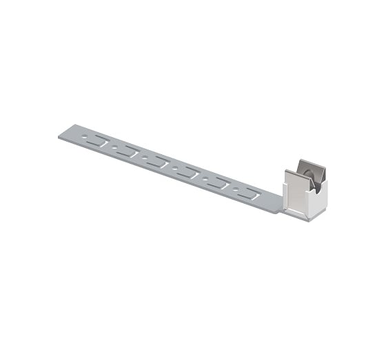 Изображение товара Держатель OSTEC КЛИК круглого проводника на пластине под черепицу L-330, нержавеющая сталь AISI 304 МД-051-Н304