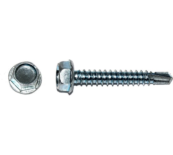 Изображение товара Кровельный саморез КРЕП-КОМП цинк 7 мкм, без шайбы, 5,5x25 К, 50 шт. скбш5525мф