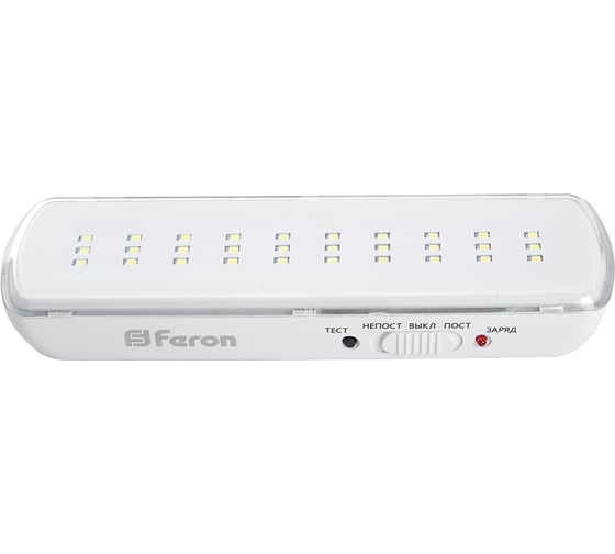 Изображение товара Аварийный светильник FERON 30 LED AC/DC, белый, EM110 41532