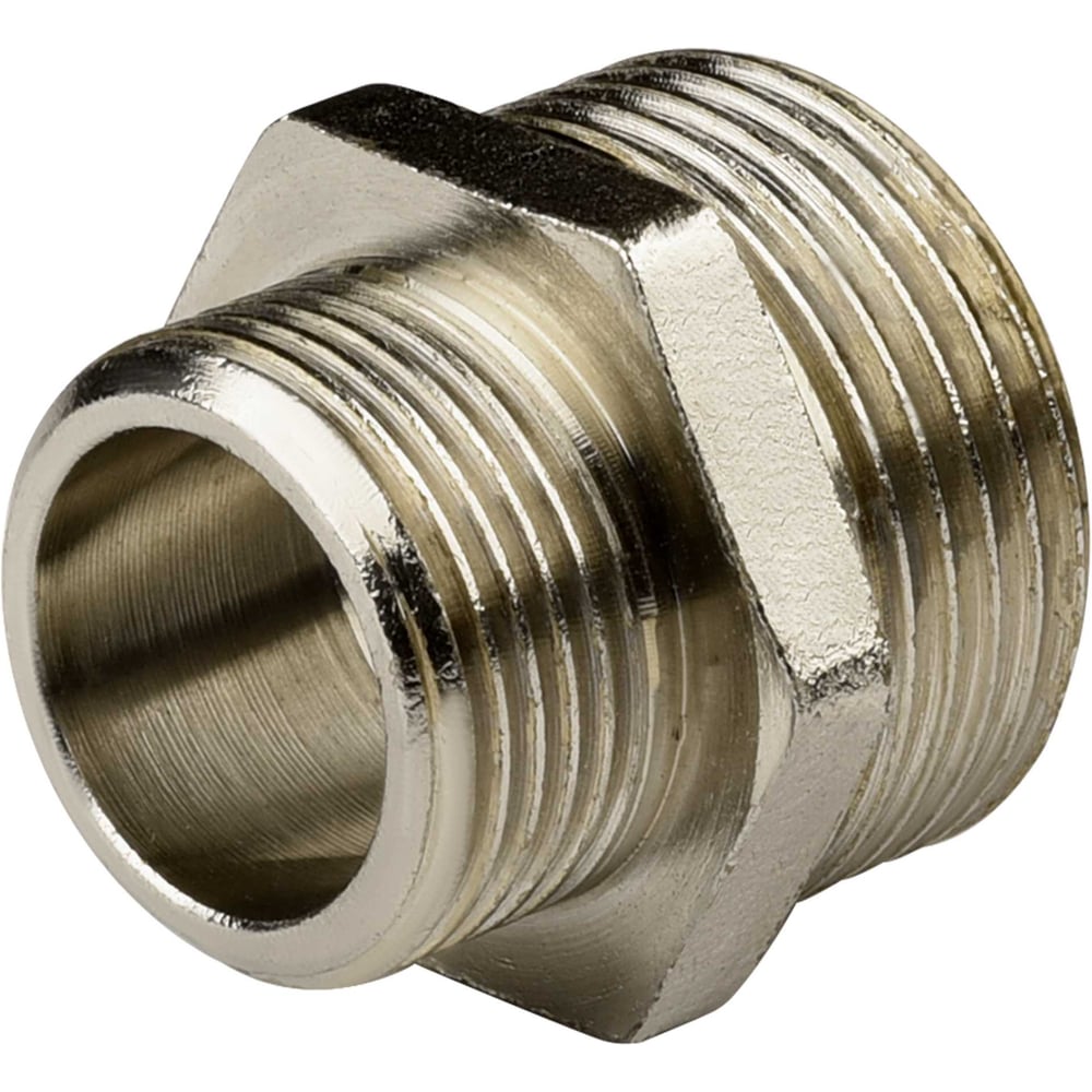 Изображение товара Ниппель переходной ДМЗ DN20x25 3/4"НР х 1"НР латунь никель