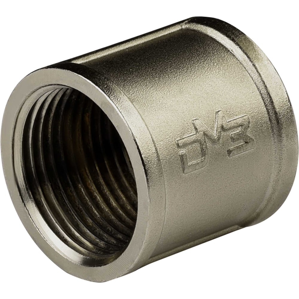 Изображение товара Муфта ДМЗ DN20 3/4'' латунь никель профессиональный фитинг