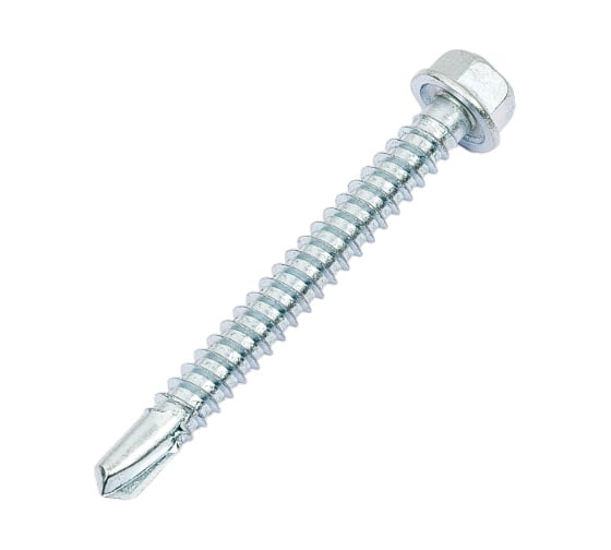 Изображение товара Кровельный саморез КРЕП-КОМП цинк 7 мкм, без шайбы, 5,5x51 К, 20 шт. скбш5551мф