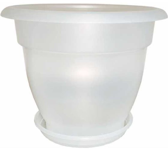 Изображение товара Кашпо ООО ТД ДИМПЛАСТ с поддоном 1 л прозрачный 10 шт 4687202080045
