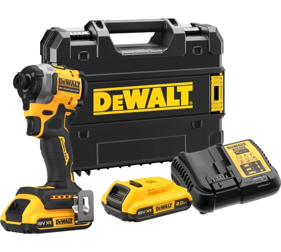 Изображение товара Аккумуляторный шуруповерт Dewalt DCF850D2T, 18 В, 206 Нм, 3800 уд/мин, с 2 АКБ 2 Ач и ЗУ, в кейсе TSTAK DCF850D2T-QW