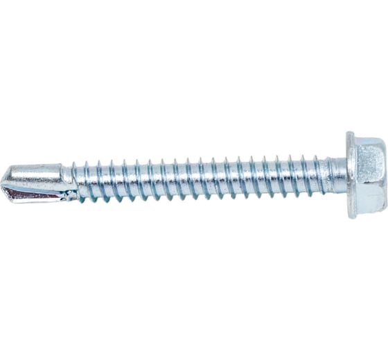 Изображение товара Кровельный саморез КРЕП-КОМП цинк 7 мкм, без шайбы, 6,3x51 К, 10 шт. скбш6351мф