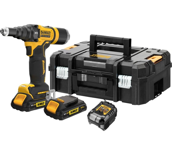 Изображение товара Аккумуляторный заклепочный пистолет Dewalt DCF403D2GT, 18 В, в кейсе TSTAK DCF403D2GT-QW