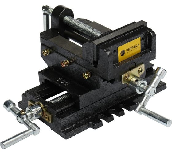 Изображение товара Тиски станочные Эврика с винтовыми механизмами для регулировки направления, вперед-назад, лево-право ER-191100 874486