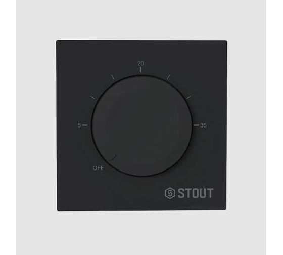Изображение товара Термостат теплого пола STOUT STE-2001-110720 16А черный RG0093NF3EPI3A