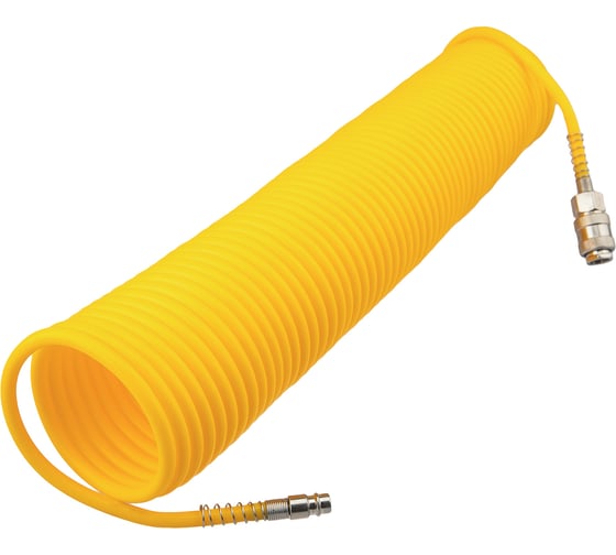 Изображение товара Kranz Шланг спиральный для компрессора, с быстросъемным соединением Kranz 15м KR-16-1173