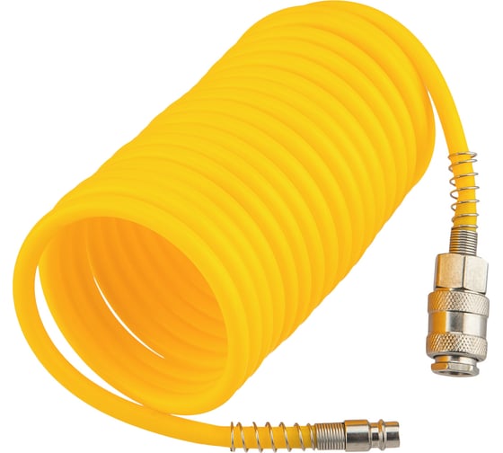 Изображение товара Kranz Шланг спиральный для компрессора, с быстросъемным соединением Kranz 5м KR-16-1171