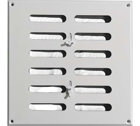 Изображение товара Решетка вентиляционная регулируемая ООО Вентмаркет 500х400мм, металлическая из оцинкованной стали, белый SGW500400