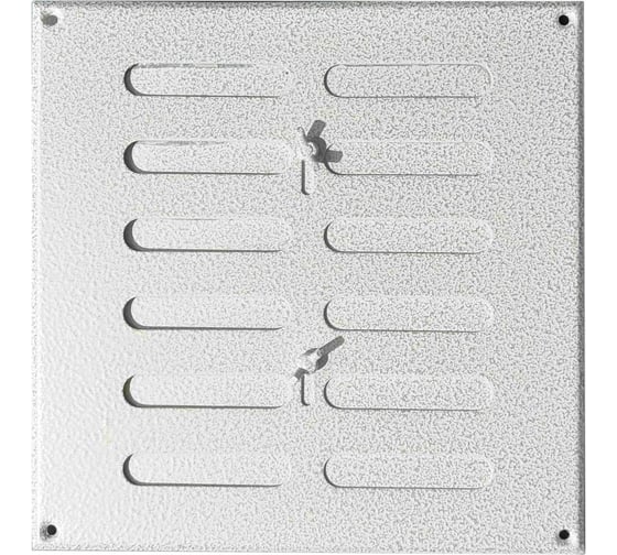 Изображение товара Решетка вентиляционная регулируемая ООО Вентмаркет 500х500мм, металлическая из оцинкованной стали, антик белый SGA500500