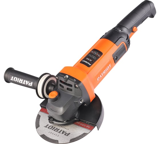 Изображение товара Машина углошлифовальная Patriot Expert AG 150E 1300Вт, диск 150мм, 3000-9000об/мин, регулировка скорости, поддержка оборотов, плавный пуск, защита от повторного вк 110301157